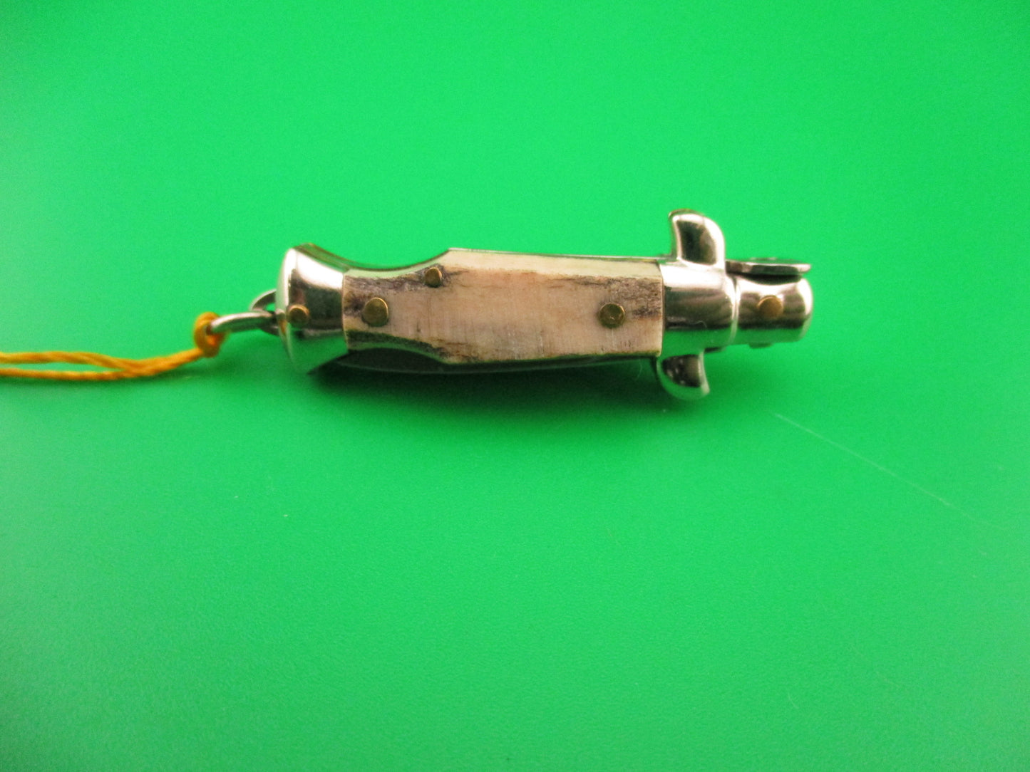INOX 7cm Italian Tiny Stag Picklock keychain vintage 1970s automatic knife