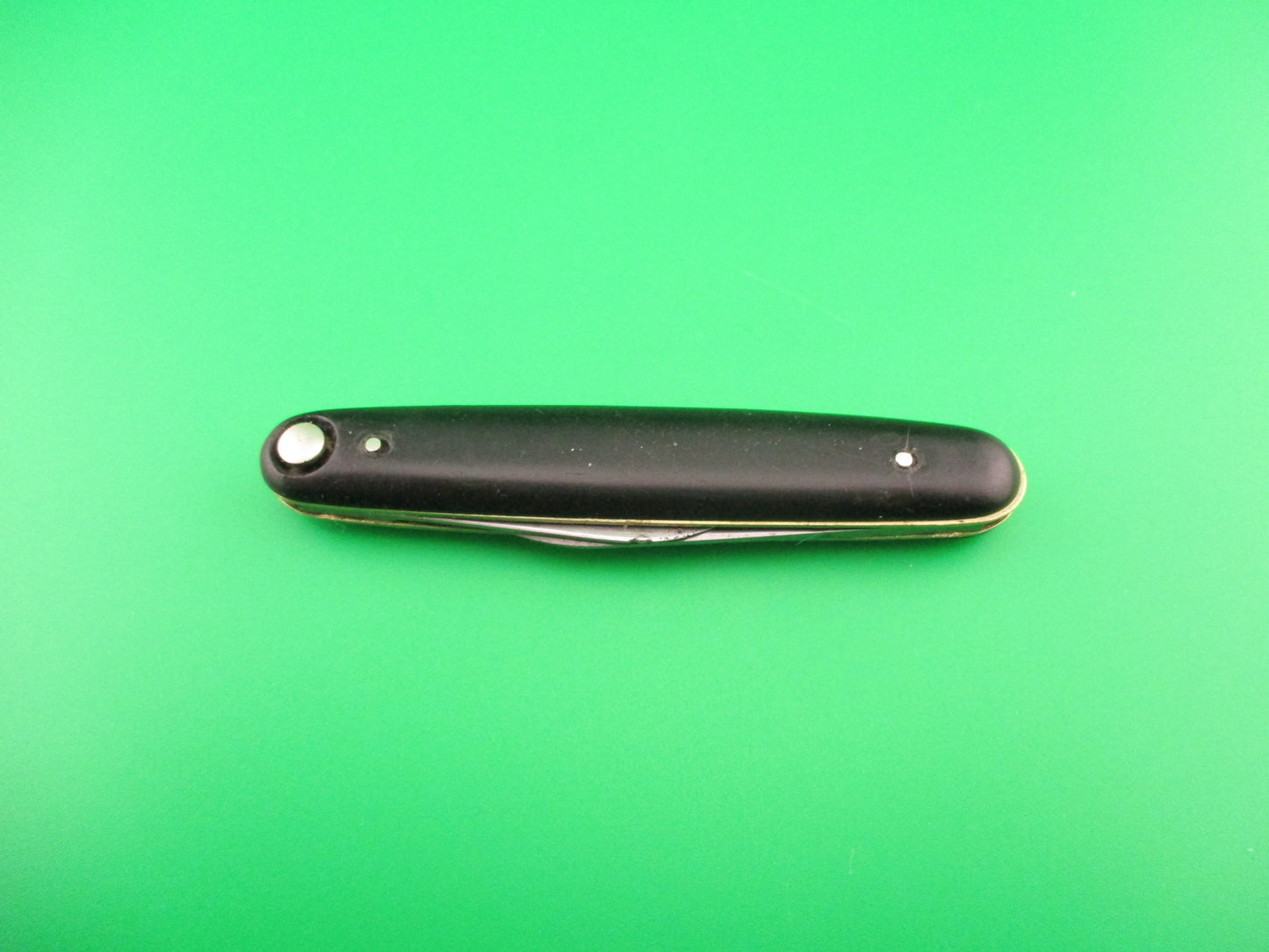 Press Button Knife Co medium double Black switchblade knife