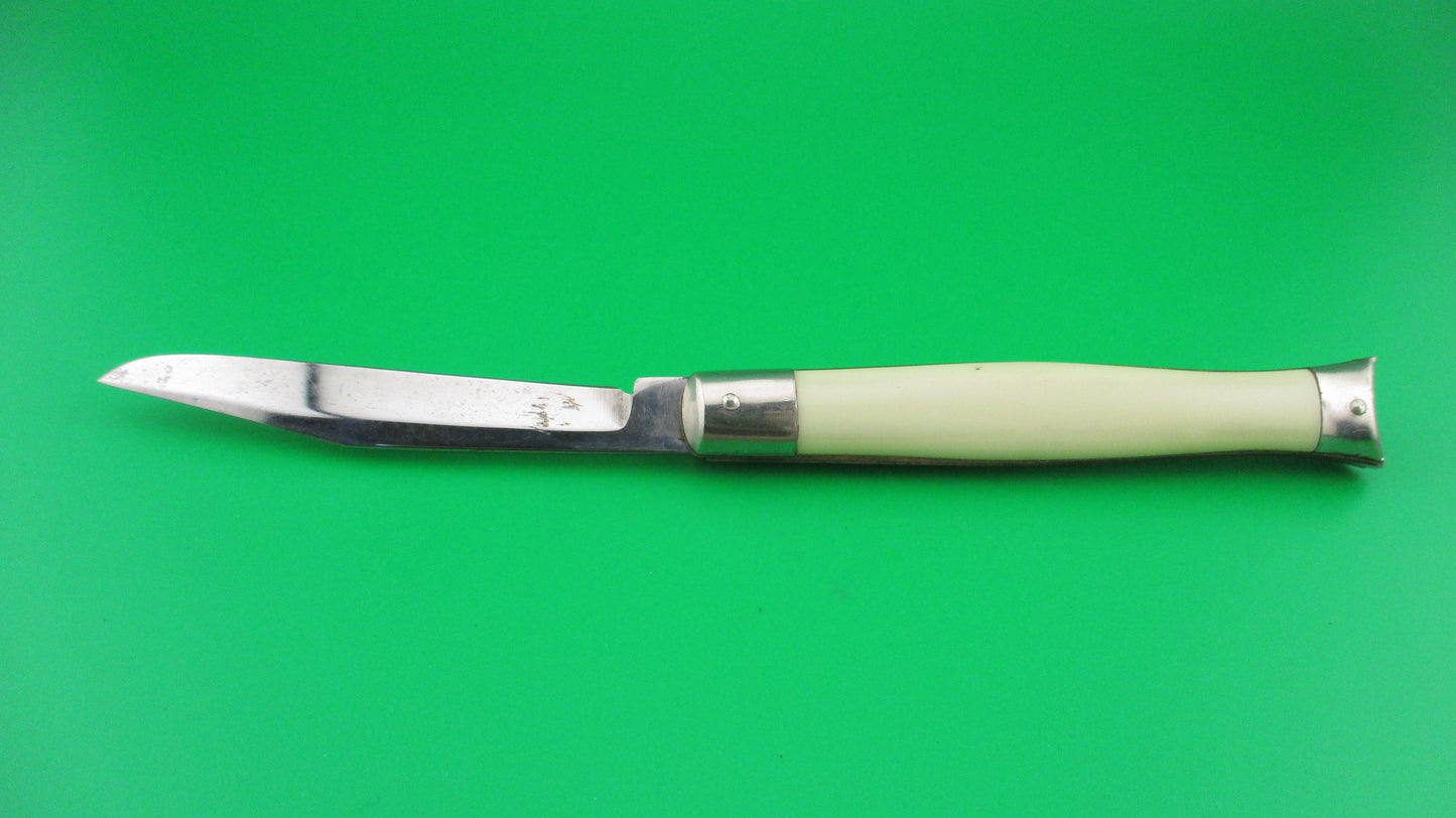 z COLONIAL SHUR-SNAP Fishtail Early White vintage switchblade knife