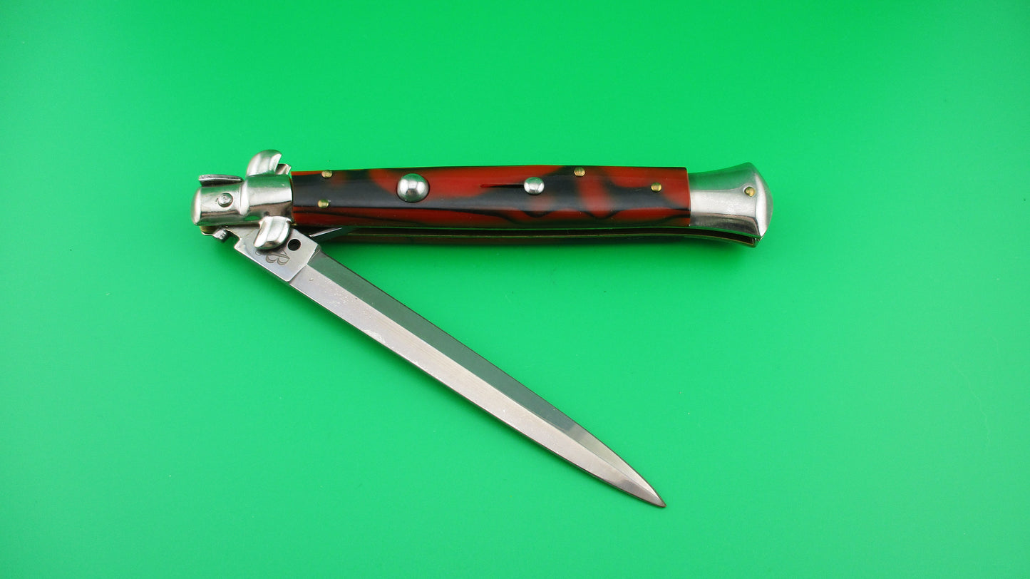 Z AB STILETTO ITALY 28cm Italian Swivel bolster Dagger Red & Black automatic knife