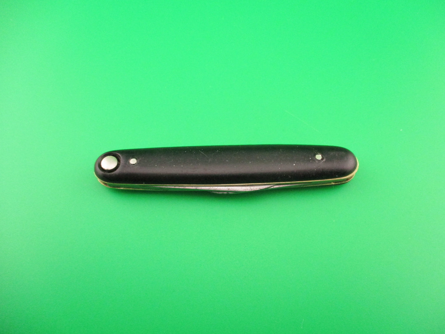 Press Button Knife Co medium double Black switchblade knife