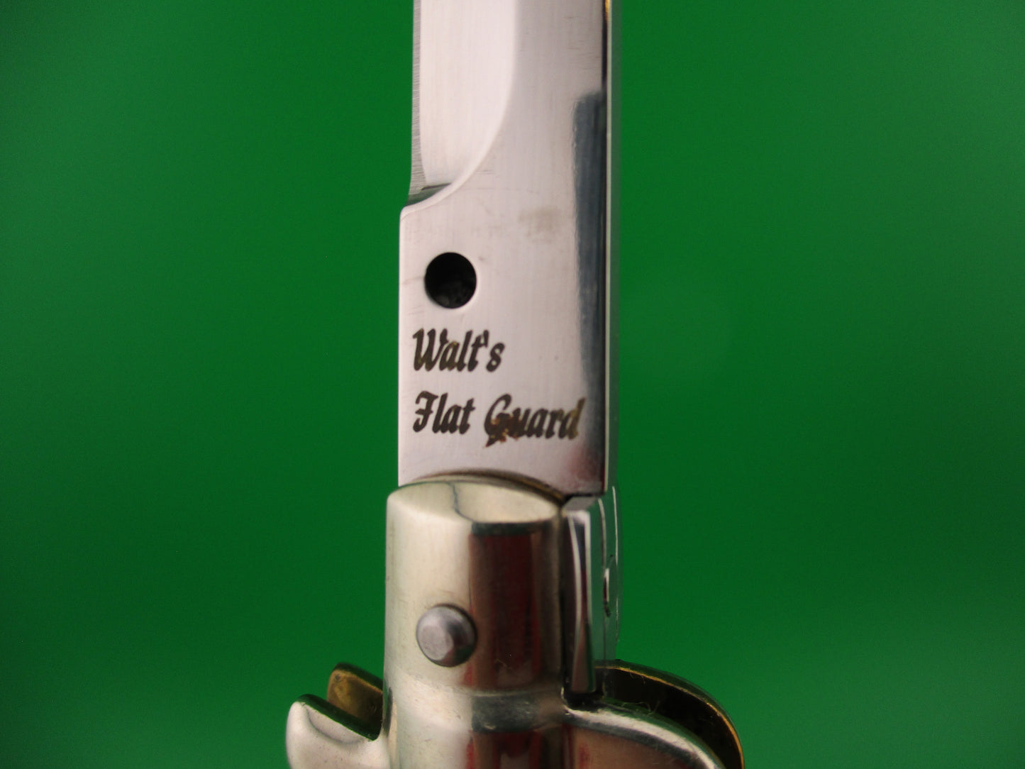 Walt's Flat Guard 28cm Italian Picklock Bayonet blade Honey horn automatic knife