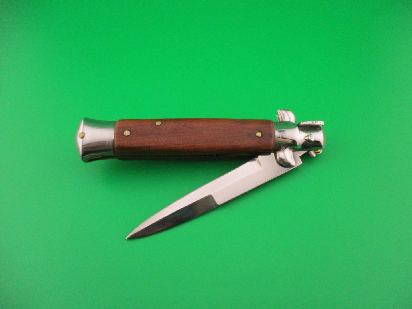 MADE ITALY 19cm Italian stiletto Brass decorated automatic knife