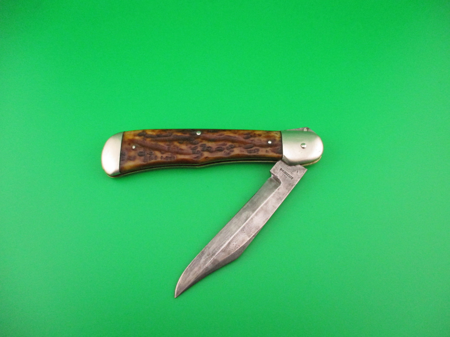 UNION CUT CO OLEAN NY Dog's Head Lever release Vintage automatic knife