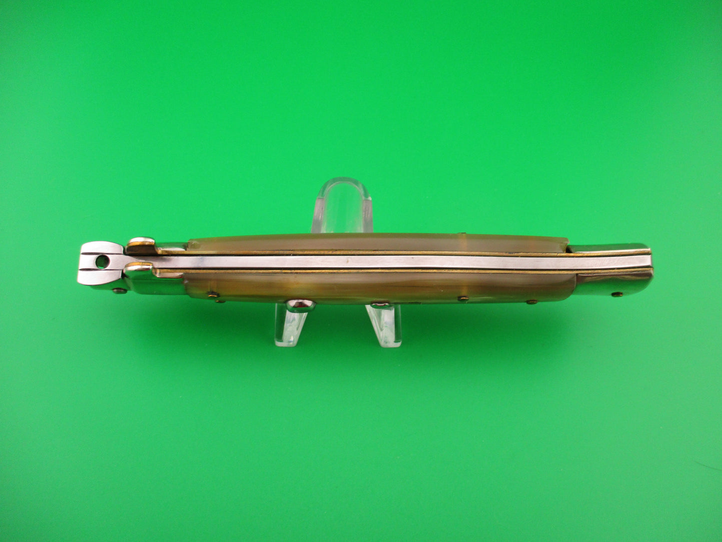 Walt's Flat Guard 28cm Italian Picklock Bayonet blade Honey horn automatic knife