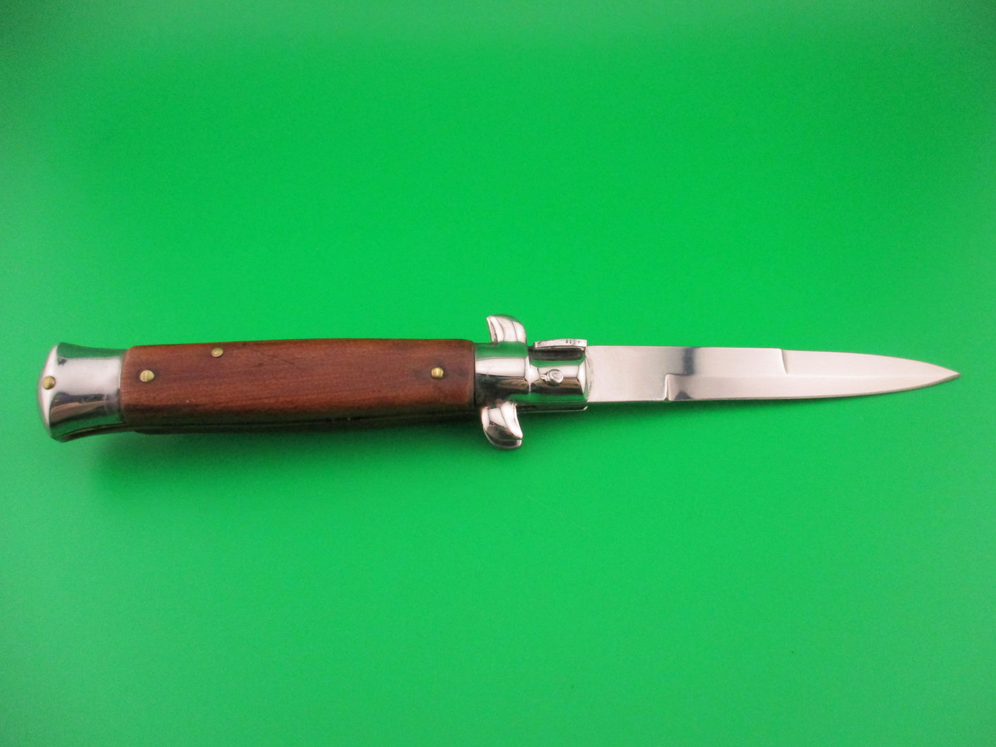 MADE ITALY 19cm Italian stiletto Brass decorated automatic knife