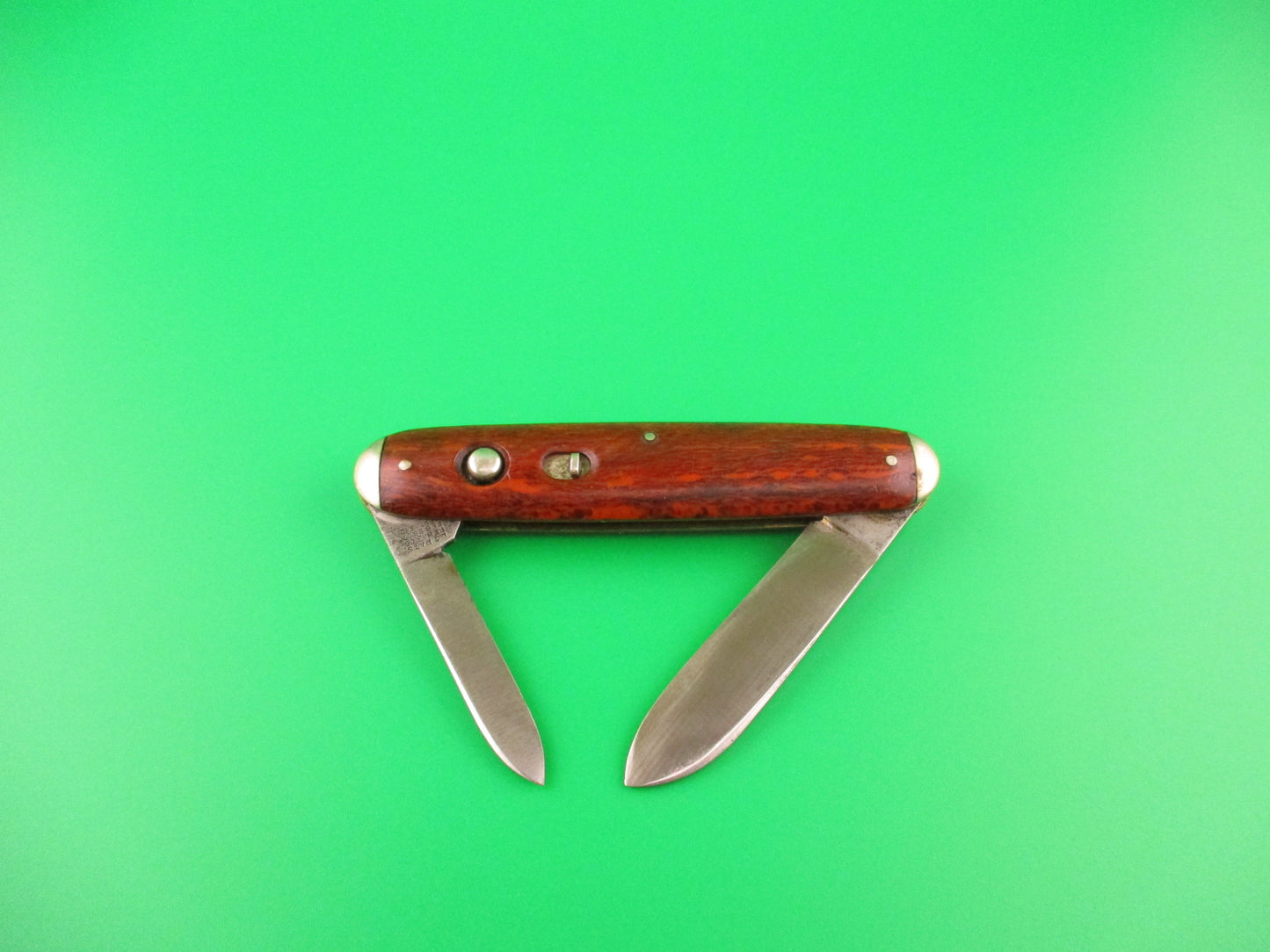 SCHRADE CUT CO Large 3 3/4" double Cocobolo Celluloid & tip bolsters automatic knife