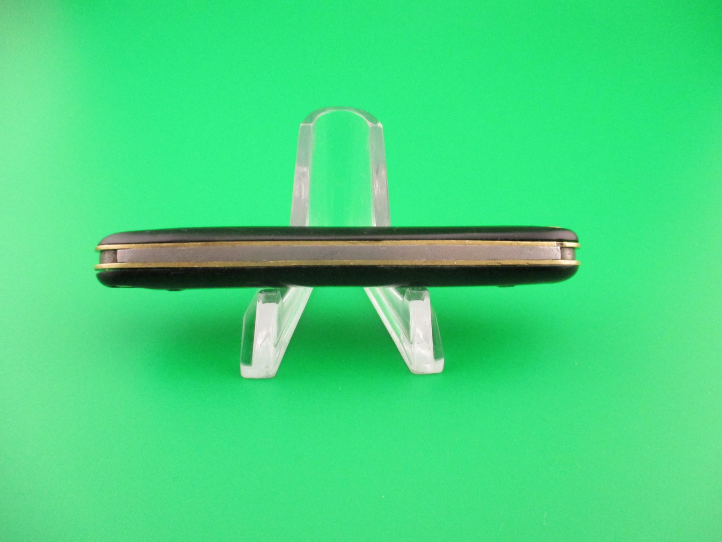 Press Button Knife Co medium double Black switchblade knife