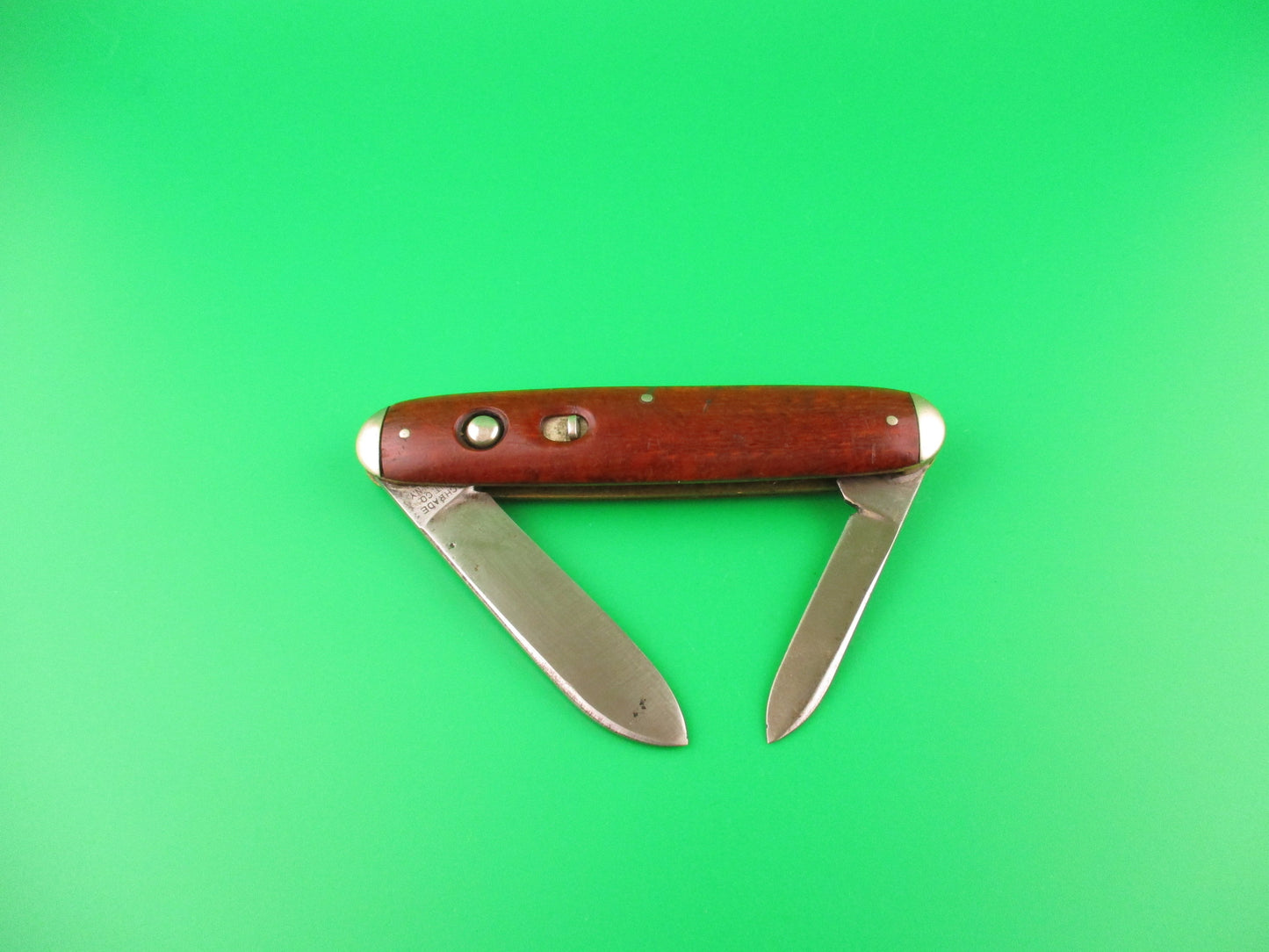 SCHRADE CUT CO Large 3 3/4" double Cocobolo Celluloid & tip bolsters automatic knife