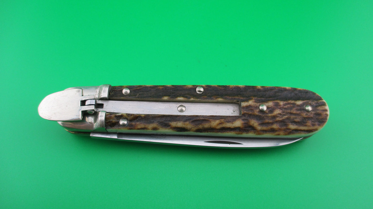 z BOKER TREE BRAND 715R German Lever Stag ARBOLITO automatic knife
