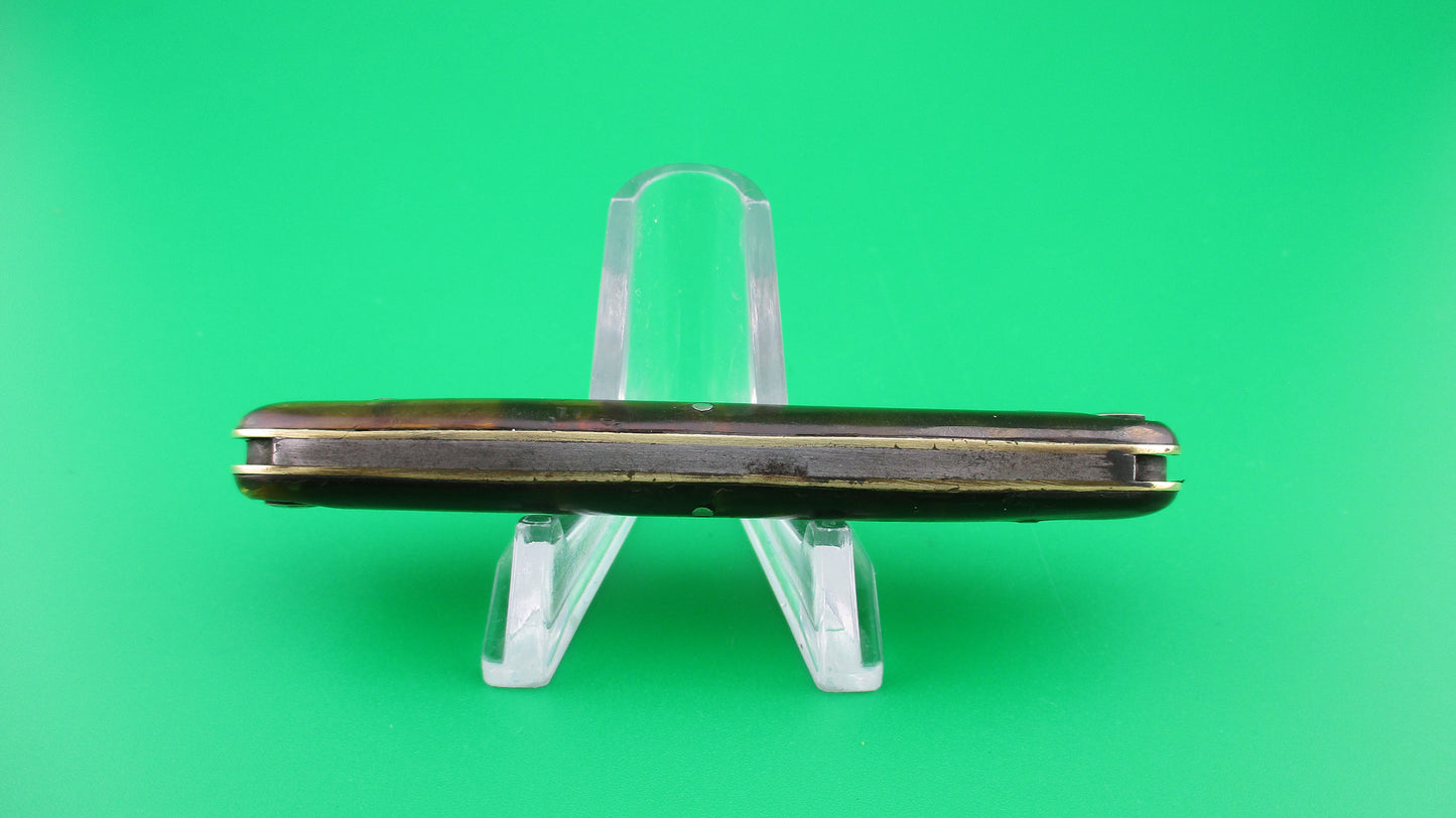 Press Button Knife Co medium double Tortoise celluloid automatic knife