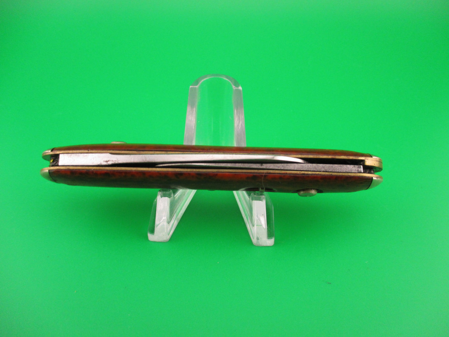 SCHRADE CUT CO Large 3 3/4" double Cocobolo Celluloid & tip bolsters automatic knife