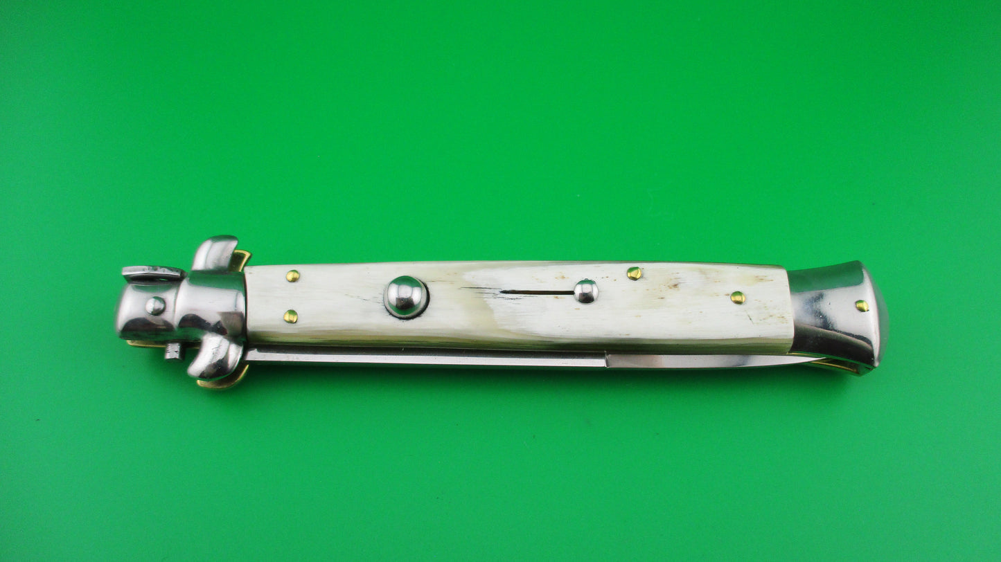 MADE IN ITALY 28cm Italian Stiletto Swivel bolster switchblade knife