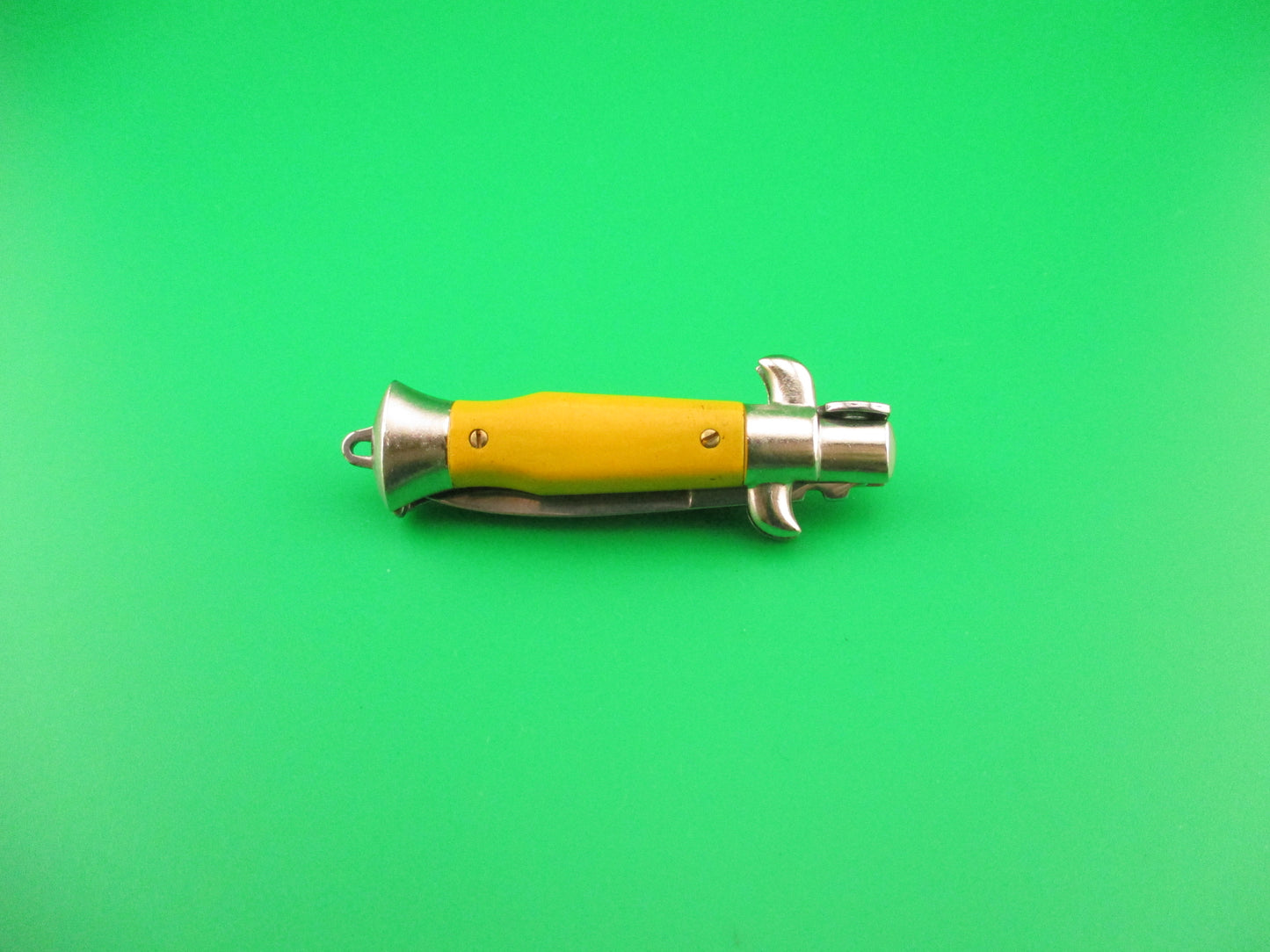 Anchor INOX 10cm Italian Keychain Picklock Stiletto Yellow mini automatic knife