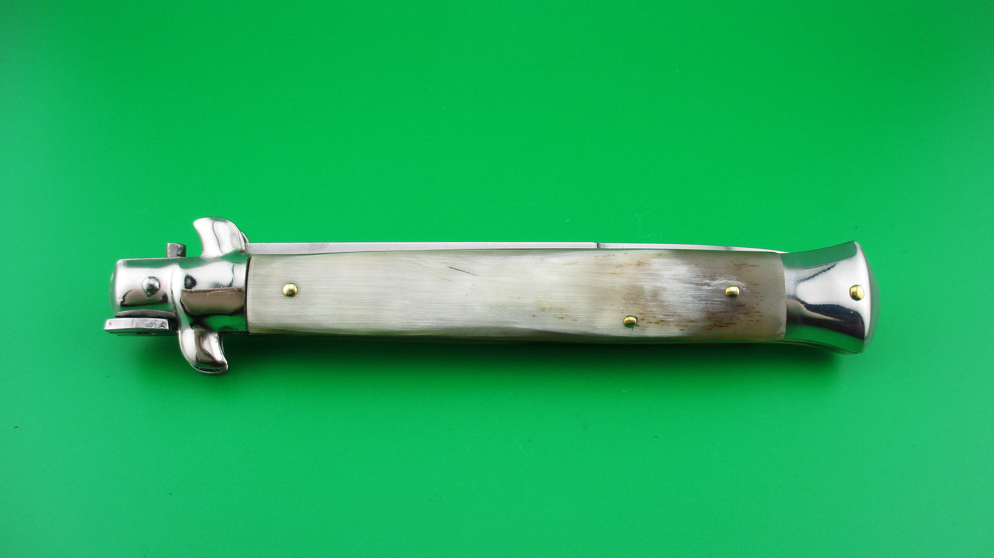 MADE IN ITALY 28cm Italian Stiletto Swivel bolster switchblade knife
