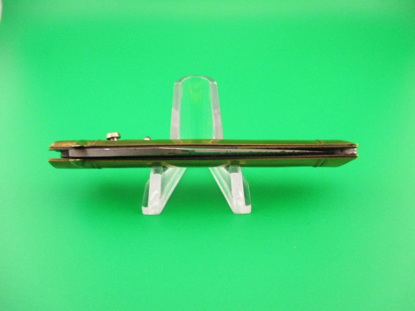Edgemaster Brassy Bowtie fishtail vintage 1940s automatic knife
