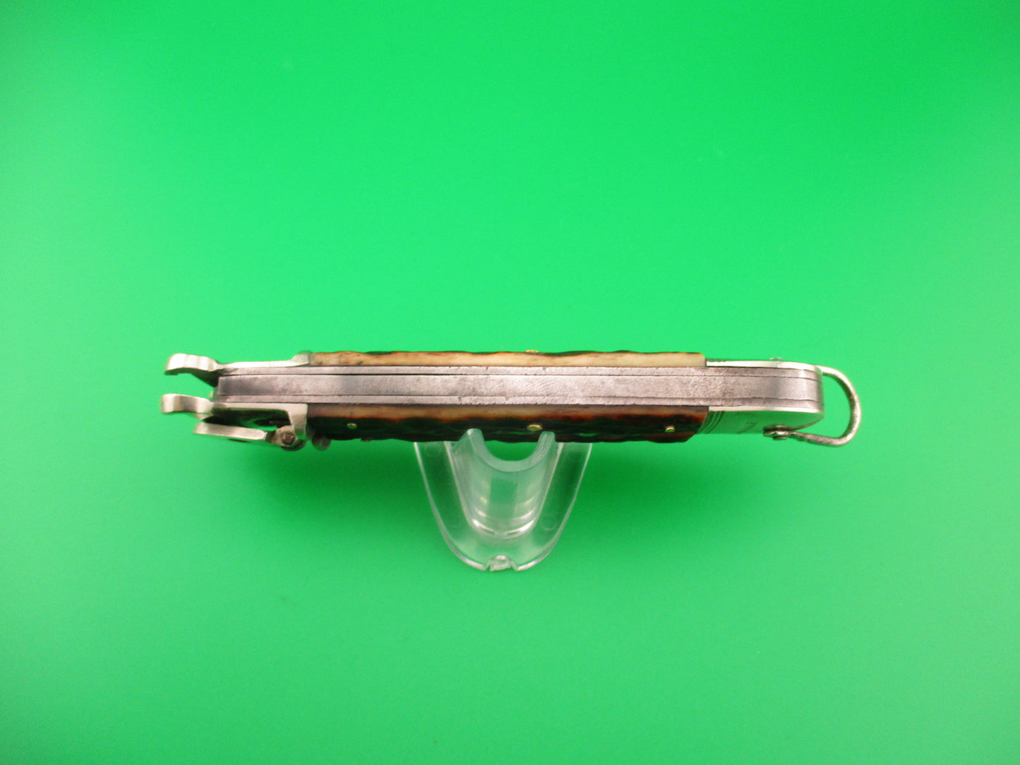 Bonsa SOLINGEN 11cm German SPRINGER Lever Shell Puller jigged bone automatic knife