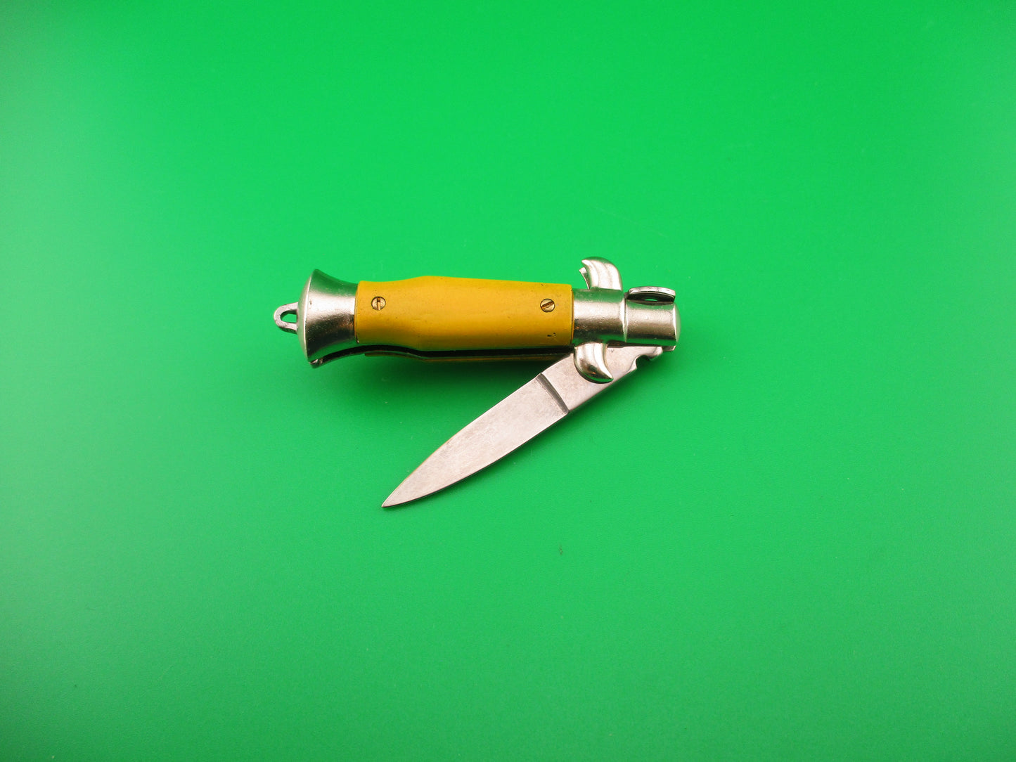 Anchor INOX 10cm Italian Keychain Picklock Stiletto Yellow mini automatic knife
