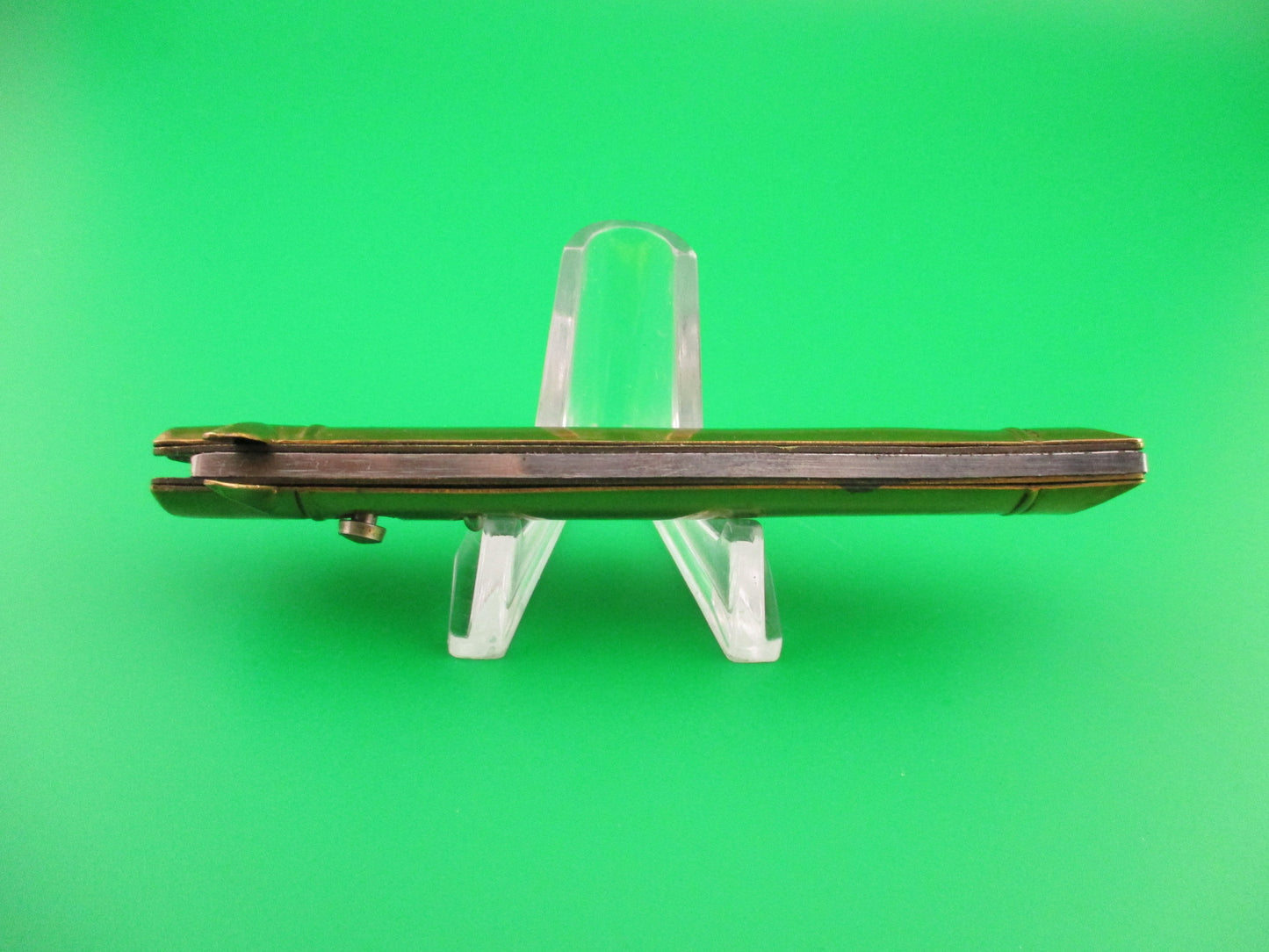 Edgemaster Brassy Bowtie fishtail vintage 1940s automatic knife