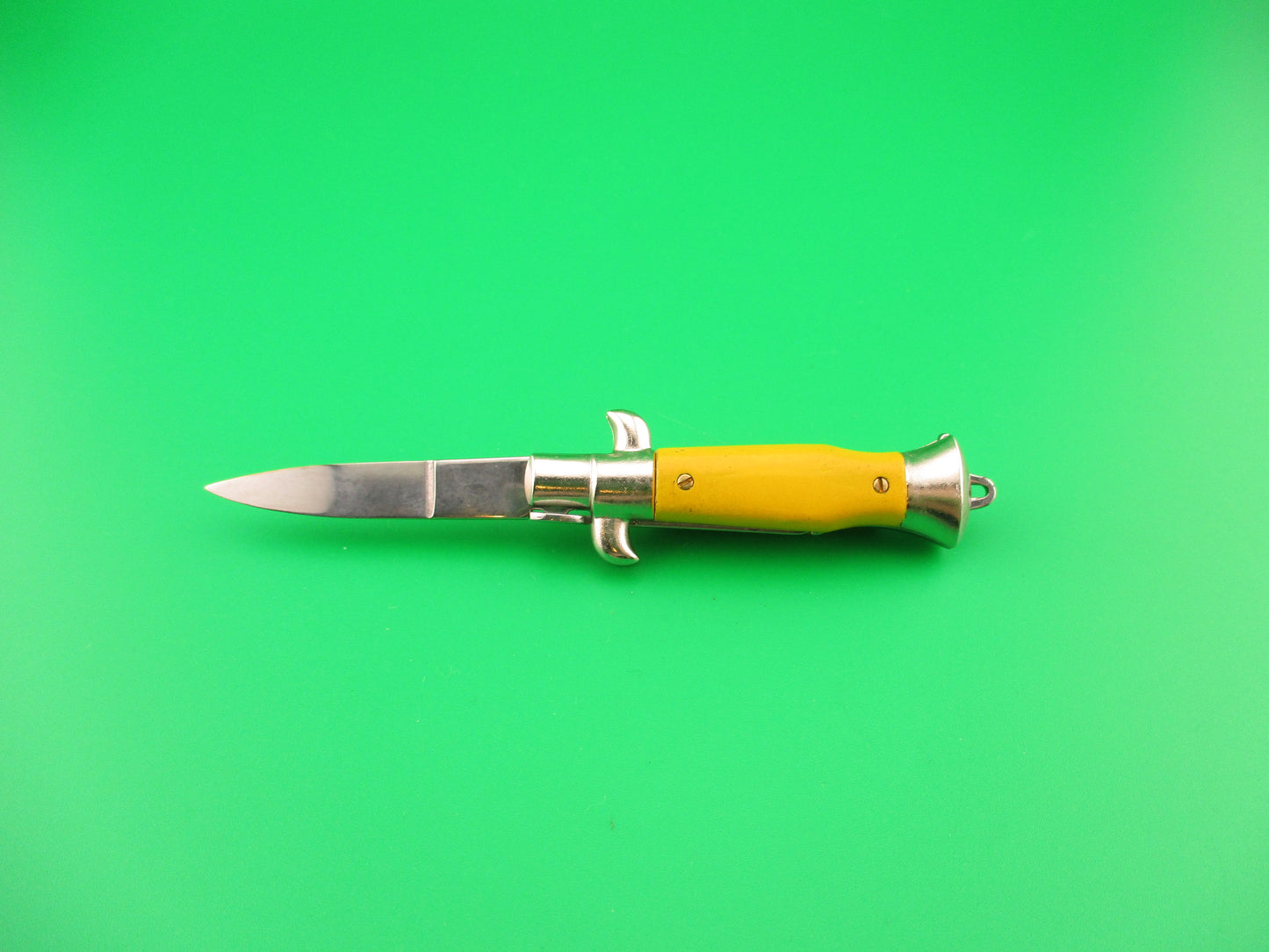 Anchor INOX 10cm Italian Keychain Picklock Stiletto Yellow mini automatic knife
