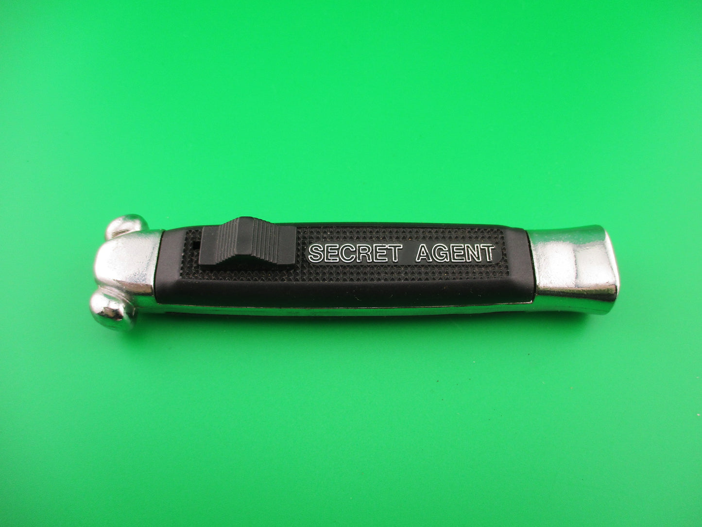 C.J.H. ROSTFREI SECRET AGENT 20cm Out the Front OTF DA automatic knife black NIB box