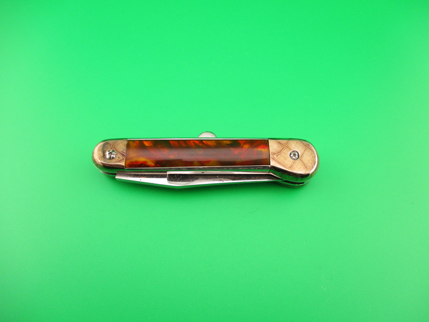 MERLIN (Don Hall) 6.25 inch Custom Tortoise Scale release automatic knife