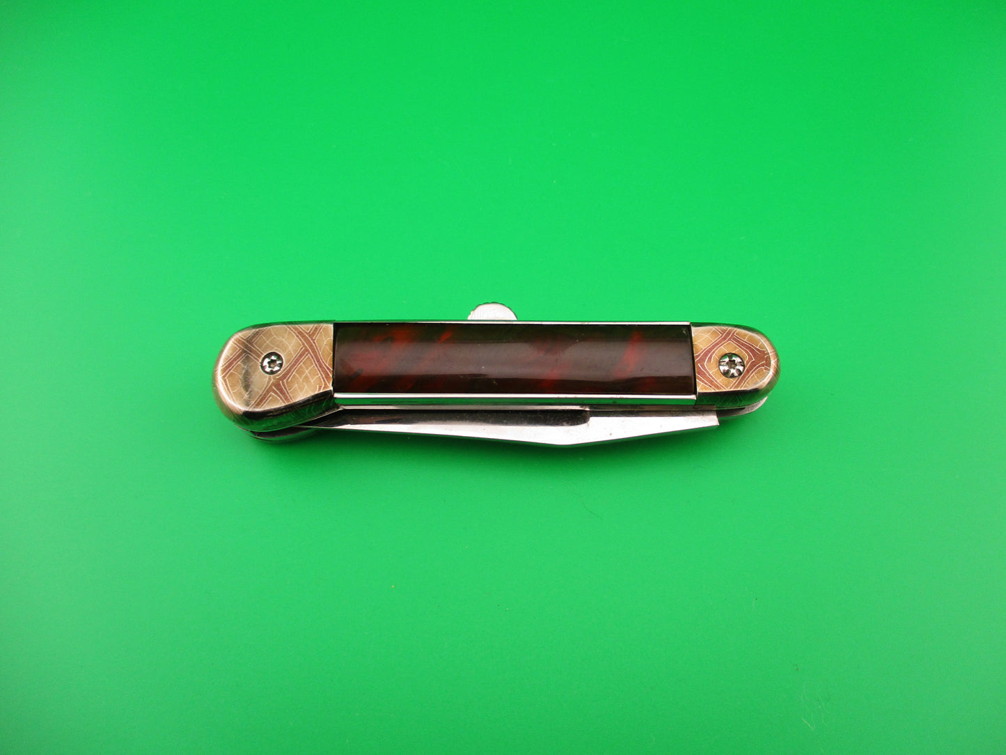 MERLIN (Don Hall) 6.25 inch Custom Tortoise Scale release automatic knife