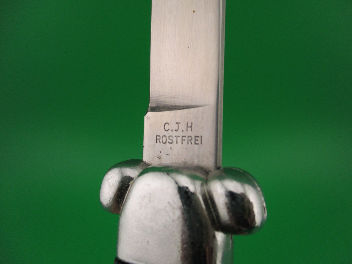 C.J.H. ROSTFREI SECRET AGENT 20cm Out the Front OTF DA automatic knife black NIB box
