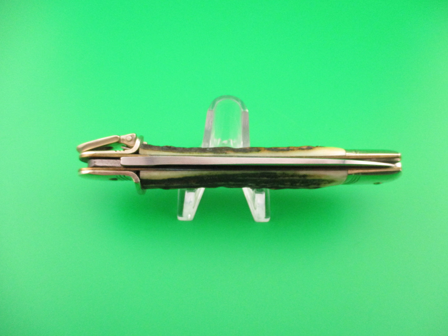 ROSTFREI KISSING CRANE 11cm German ROBT KLAAS Stag Lever automatic knife