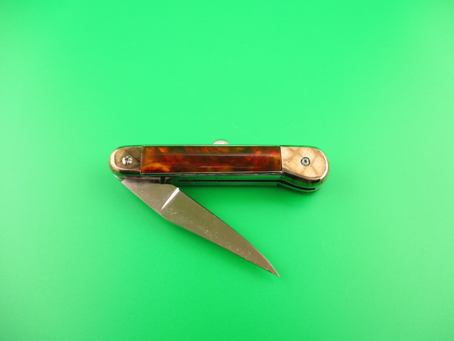 MERLIN (Don Hall) 6.25 inch Custom Tortoise Scale release automatic knife