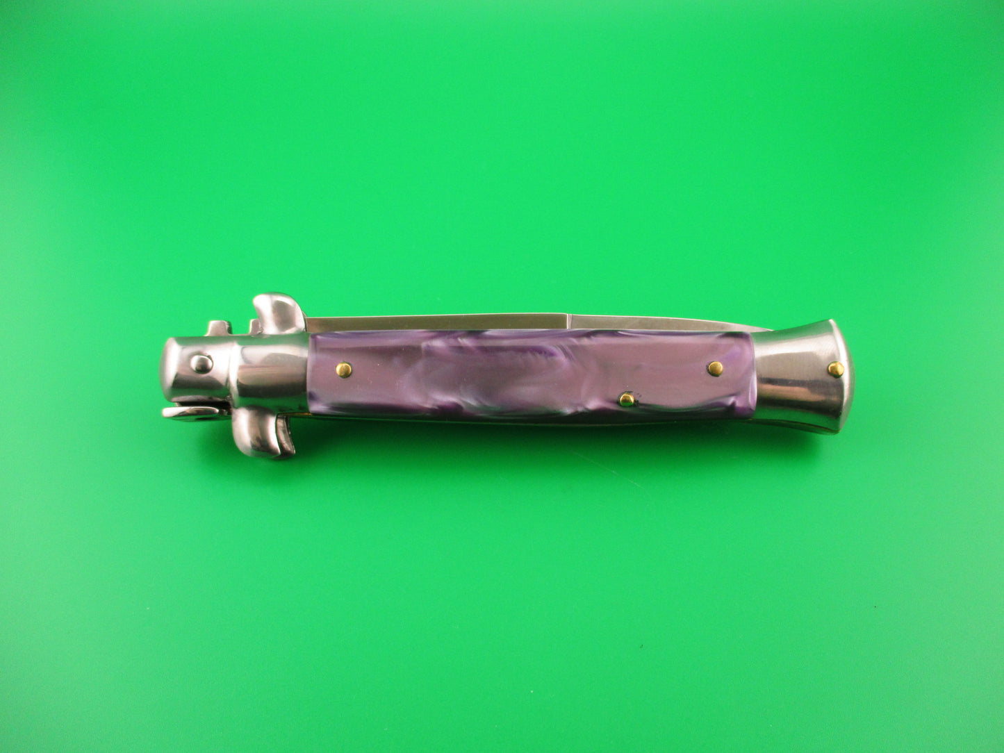 STILETTO ITALY 23cm Italian Stiletto Purple Pearlex vintage automatic knife