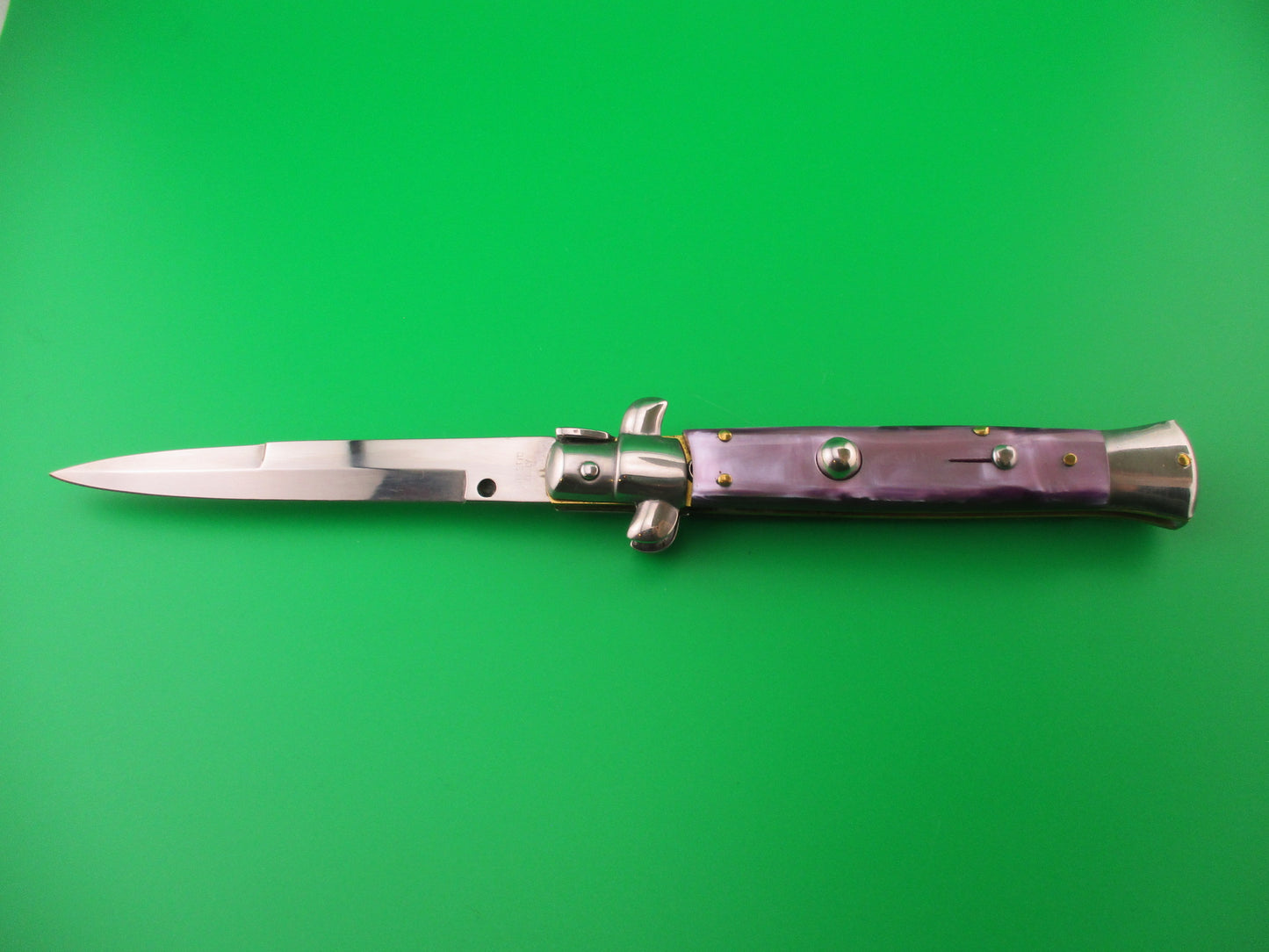 STILETTO ITALY 23cm Italian Stiletto Purple Pearlex vintage automatic knife