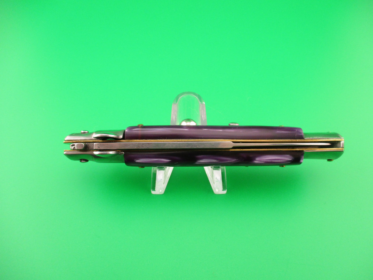 STILETTO ITALY 23cm Italian Stiletto Purple Pearlex vintage automatic knife