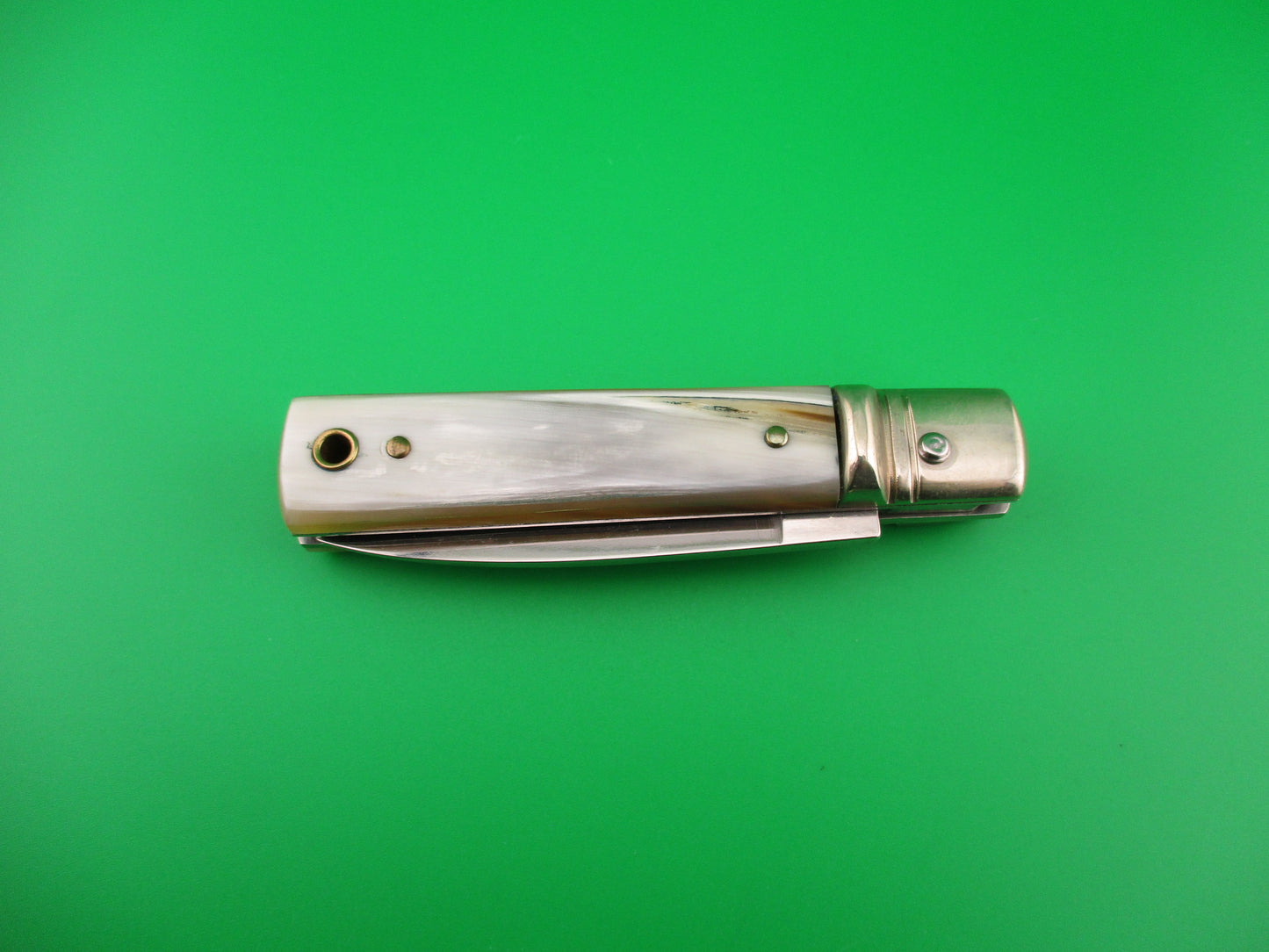 AKC ITALY 15cm Slim line Lever light horn automatic knife