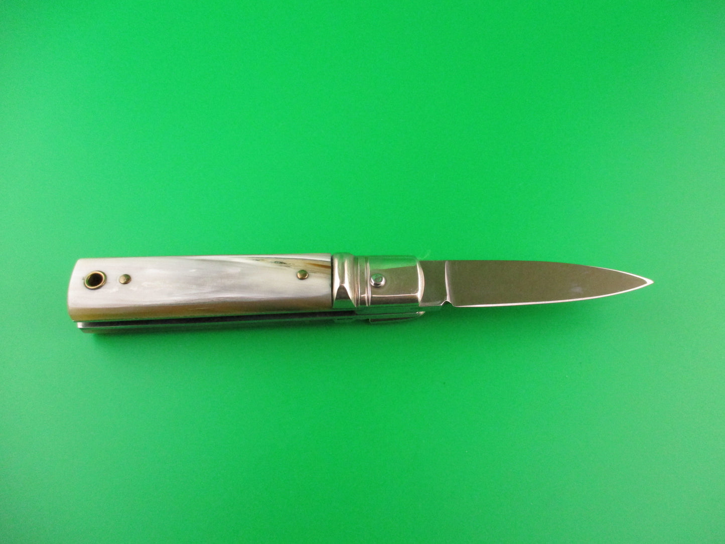 AKC ITALY 15cm Slim line Lever light horn automatic knife