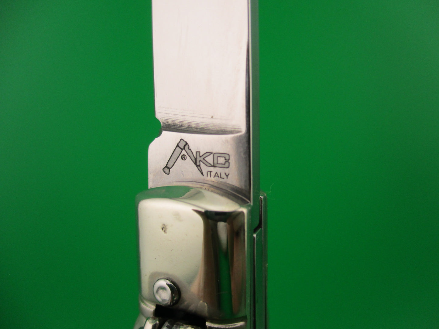 AKC ITALY 15cm Slim line Lever light horn automatic knife