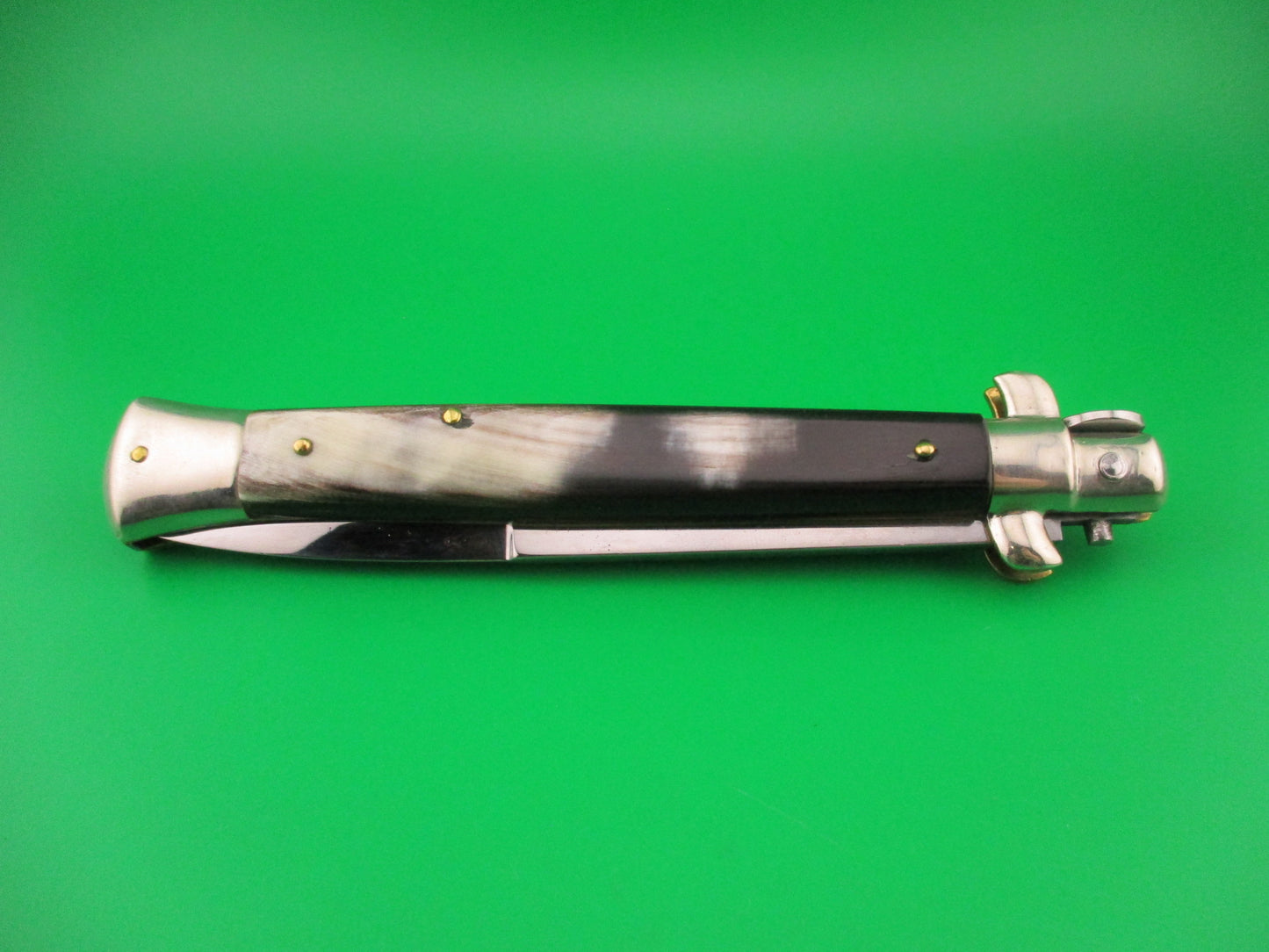 MAURO MARIO ITALY 28cm Picklock Stiletto 1950s Vintage automatic knife w horn