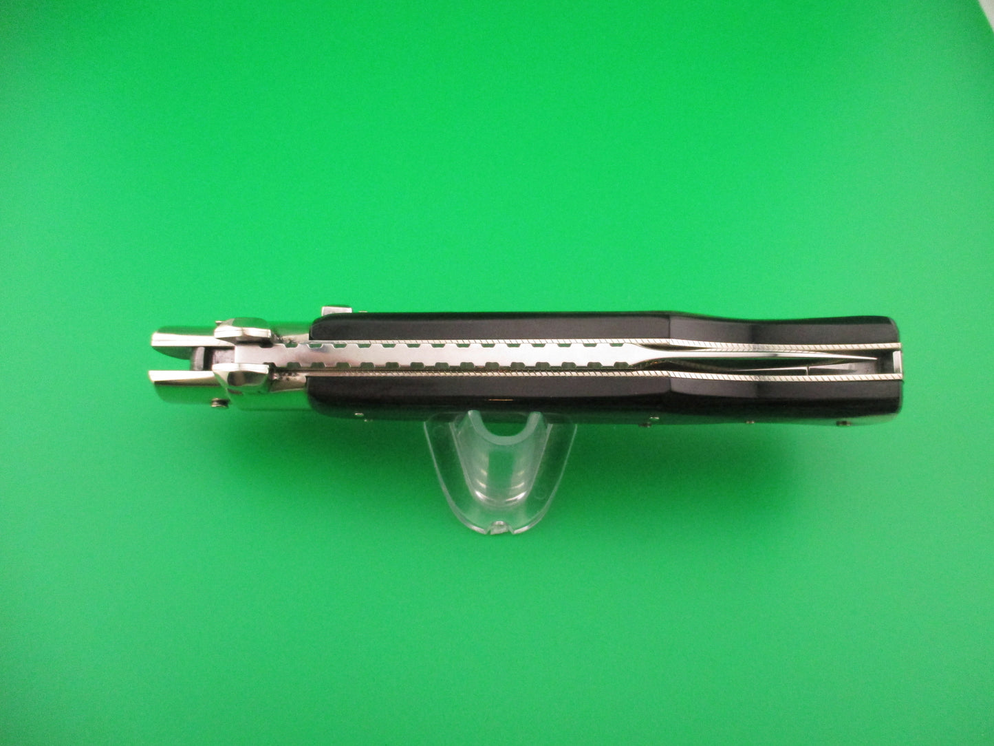 AGA CAMPOLIN ITALY 29cm Italian BLACK WIDOW Fulcrum Wasp Square button automatic knife