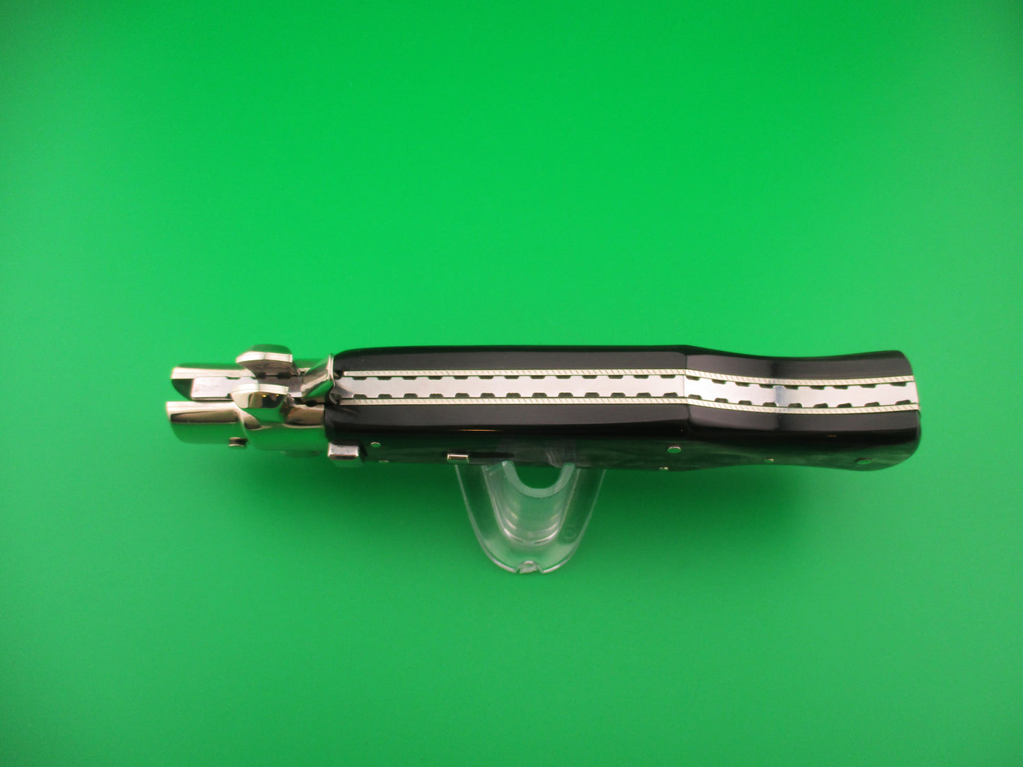 AGA CAMPOLIN ITALY 29cm Italian BLACK WIDOW Fulcrum Wasp Square button automatic knife