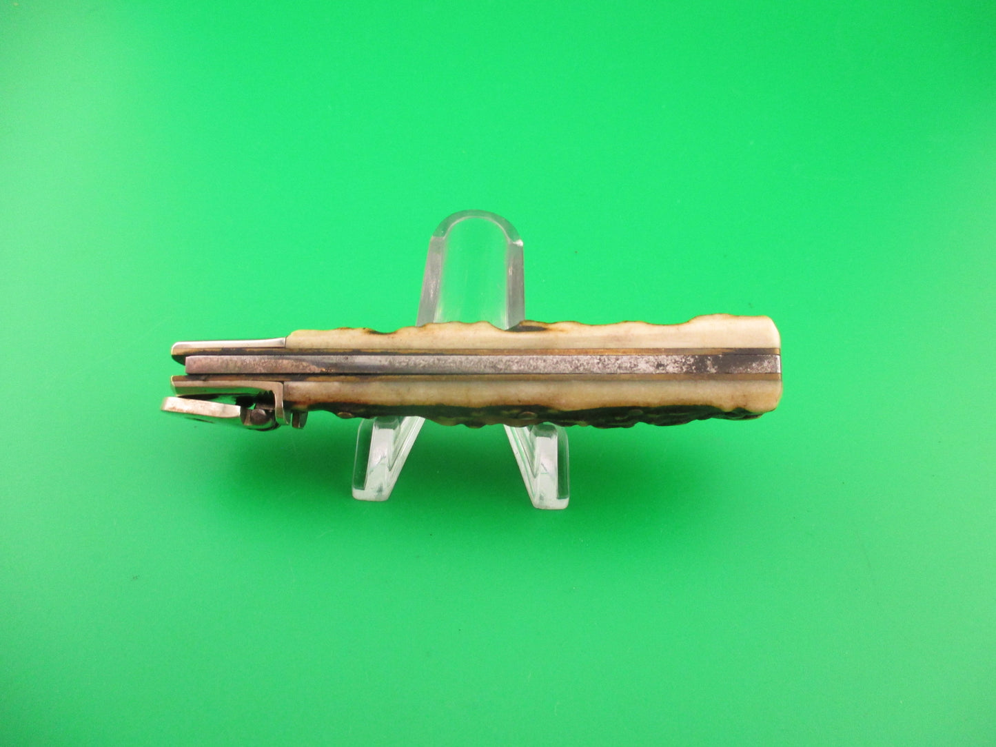 Hubertus 9cm German Little Slim Line Stag Lever automatic knife