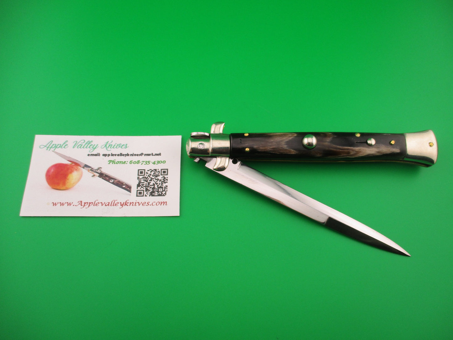 MAURO MARIO ITALY 28cm Picklock Stiletto 1950s Vintage automatic knife w horn