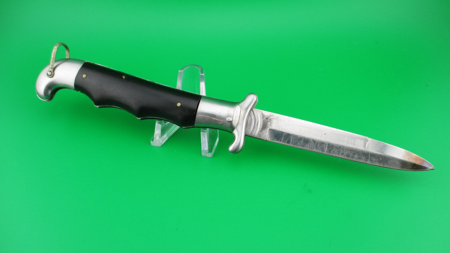 RIZZUTO STAINLESS STEEL 22cm RARE Black Knuckle fixed guard automatic knife