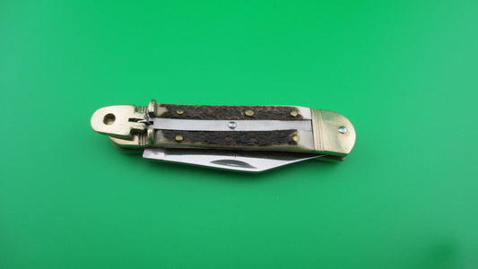 z Hubertus Solingen 8cm German Lever Liliput Stag automatic knife