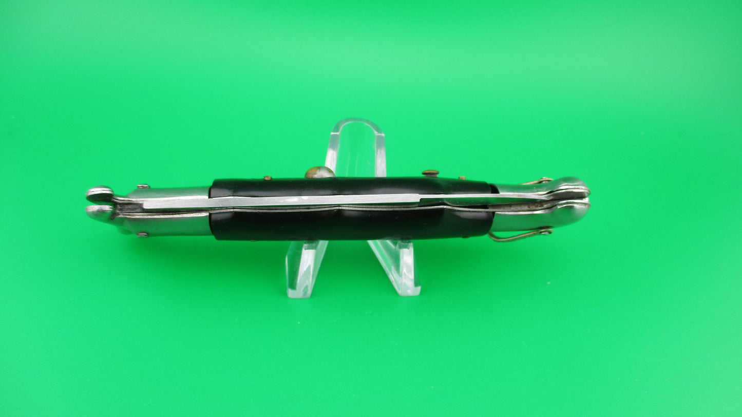 RIZZUTO STAINLESS STEEL 22cm RARE Black Knuckle fixed guard automatic knife