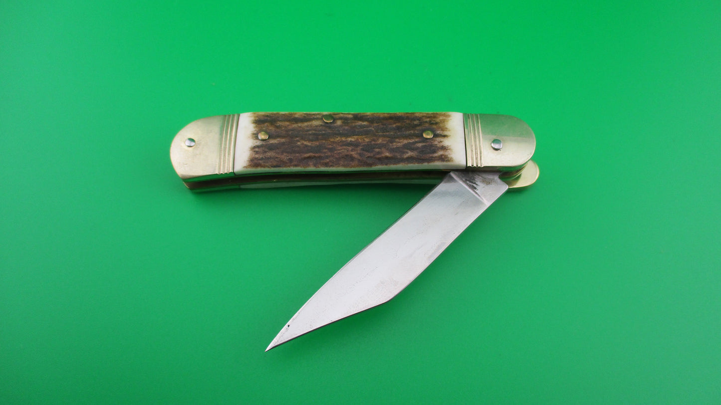 z Hubertus Solingen 8cm German Lever Liliput Stag automatic knife