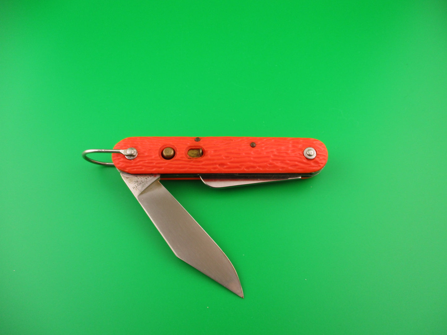 Logan Smyth Venice FL MC1 Orange Paratrooper automatic knife New Old Stock