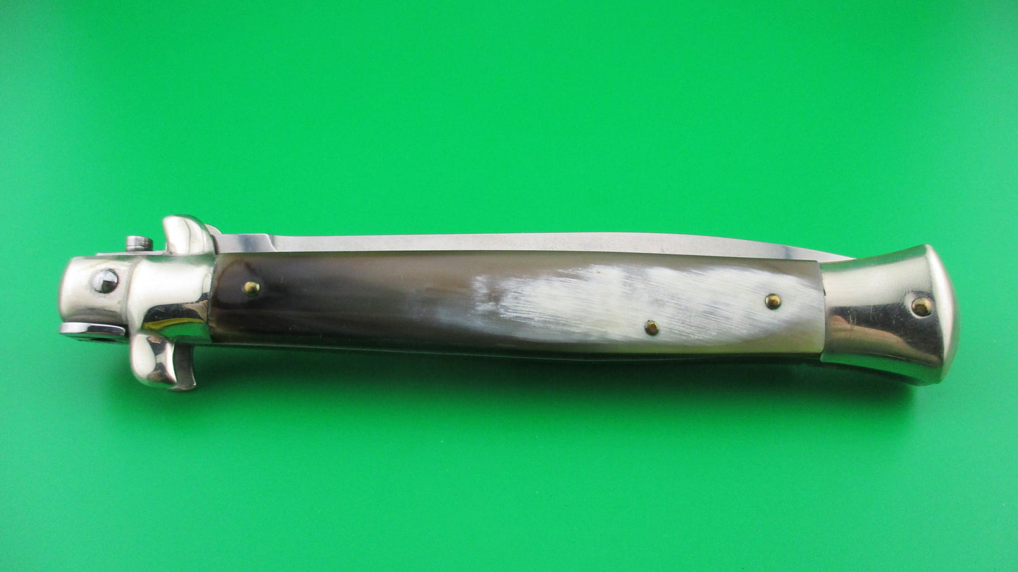 z Walts LATAMA Cat 28cm Italian stiletto Dagger Blade Honey Cream switchblade