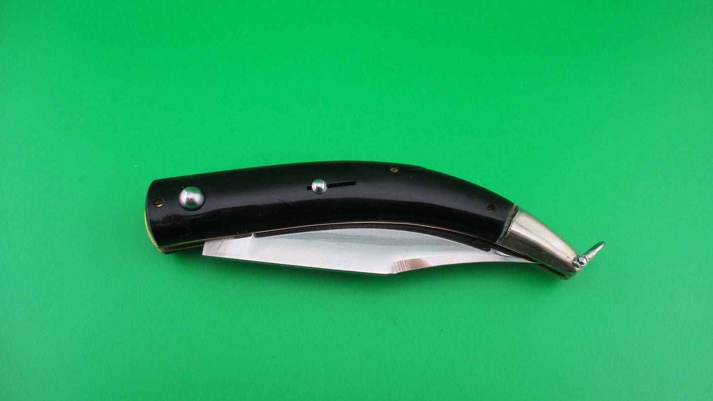 AKC 22cm Italian CATALANA Black vintage curved automatic knife
