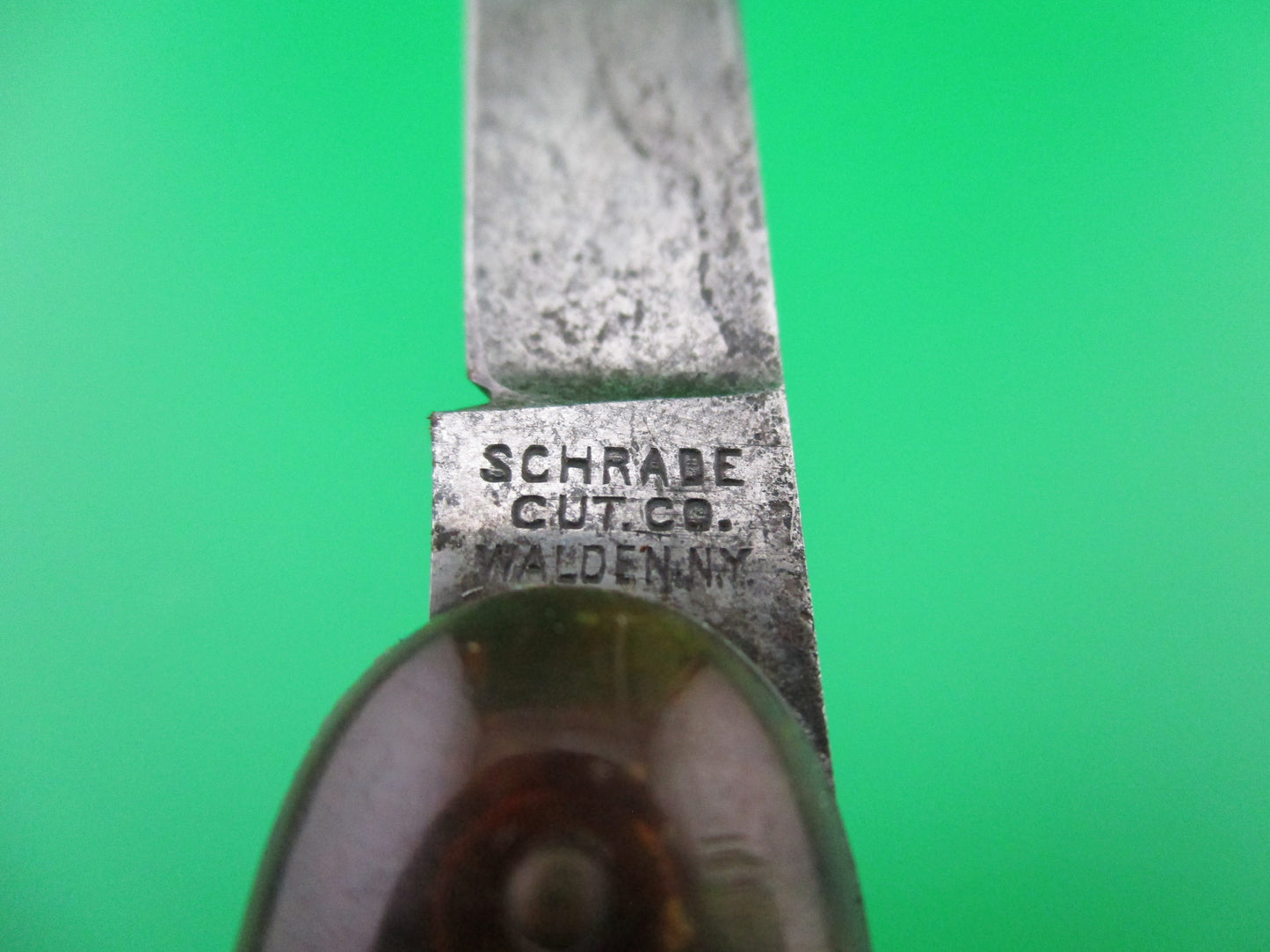 Schrade Cut Co medium double Tortoise celluloid early