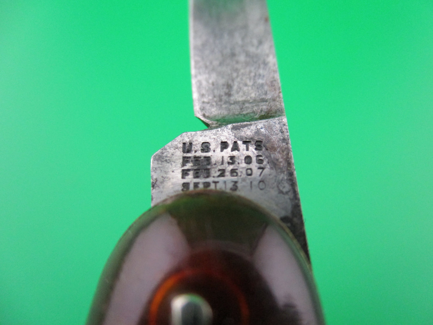 Schrade Cut Co medium double Tortoise celluloid early